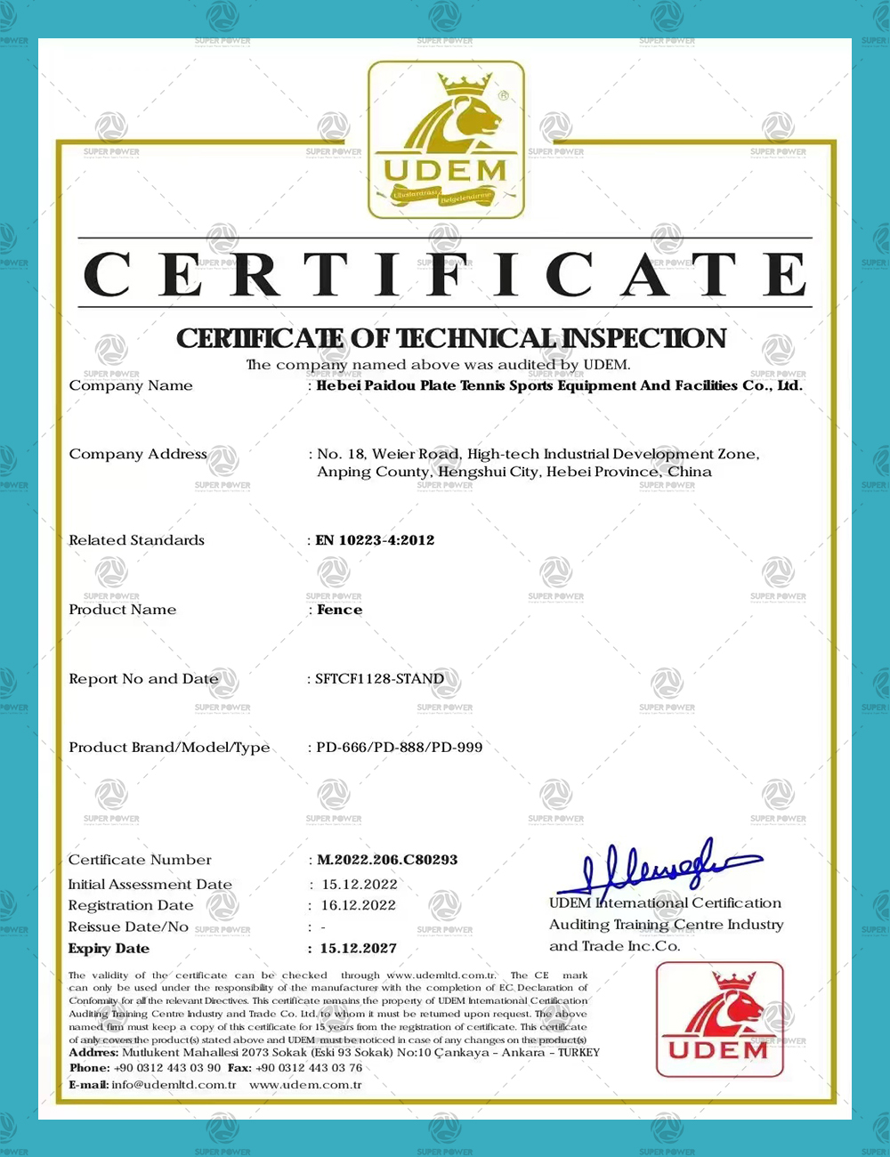 Certificate 003