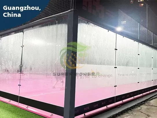 Rose Red Pallet Tennis Court in Guangzhou, China