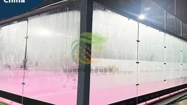 Rose Red Pallet Tennis Court in Guangzhou, China