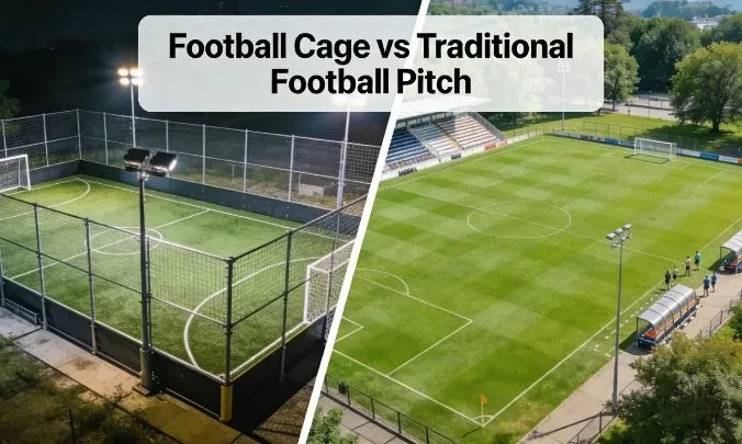 Football Cage vs Traditional Football Pitch
