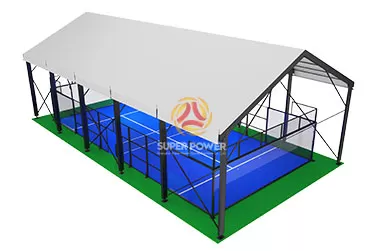 A-Frame roof padel court