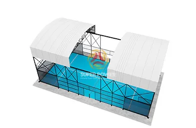 Electric retractable awning Padel Court