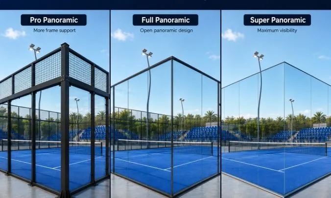 Pro Panoramic vs Full Panoramic vs Super Panoramic Padel Court